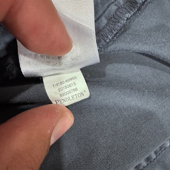 Pendleton Blue Utility Chino Pants Women’s 12 Straight Leg Twill 27.5” - Picture 7 of 7